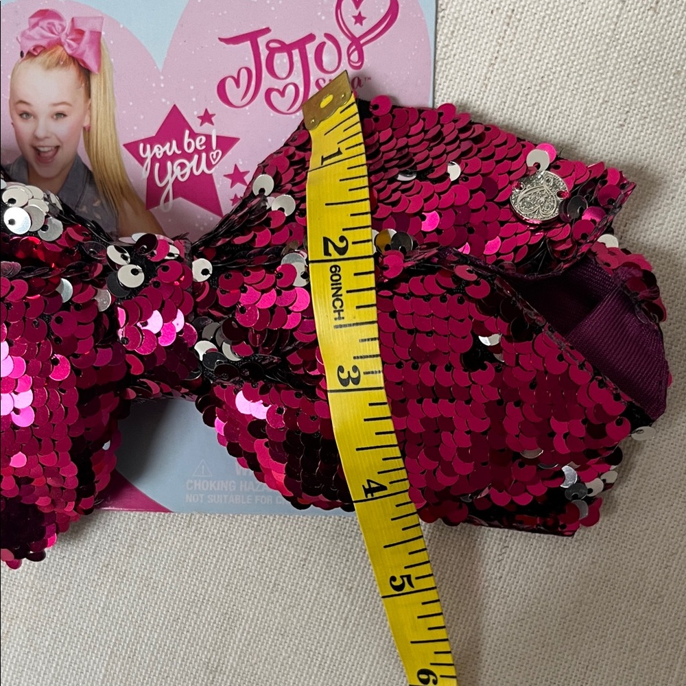 JoJo Siwa Fuchsia Pink Sequin Bow - Picture 4 of 4